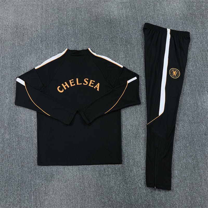26-27 Season Chelsea Black Color Football Sweater Set