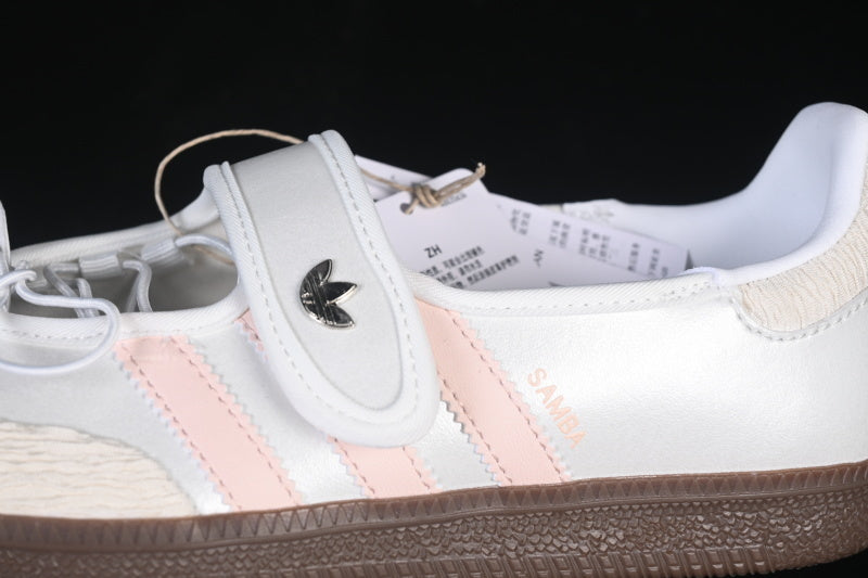 SAMBA JANE LAZY PERSON'S LIFE SHOES WHITE/COFFEE/PINK