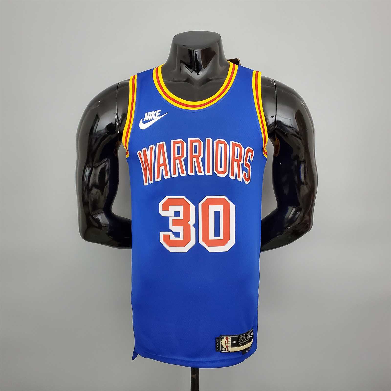 75th Anniversary Curry #30 Warriors Retro Blue tm