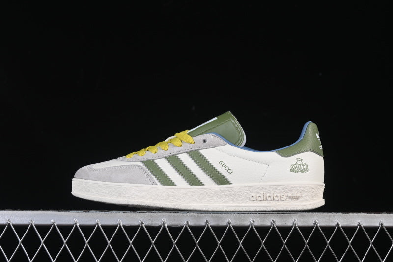 GAZELLE INDOOR LOW-TOP SNEAKERS GREY/WHITE/GREEN