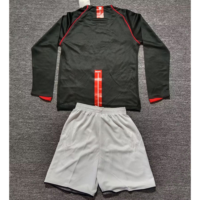 07-08 MANCHESTER UNITED  away retro long sleeve kid kit tm