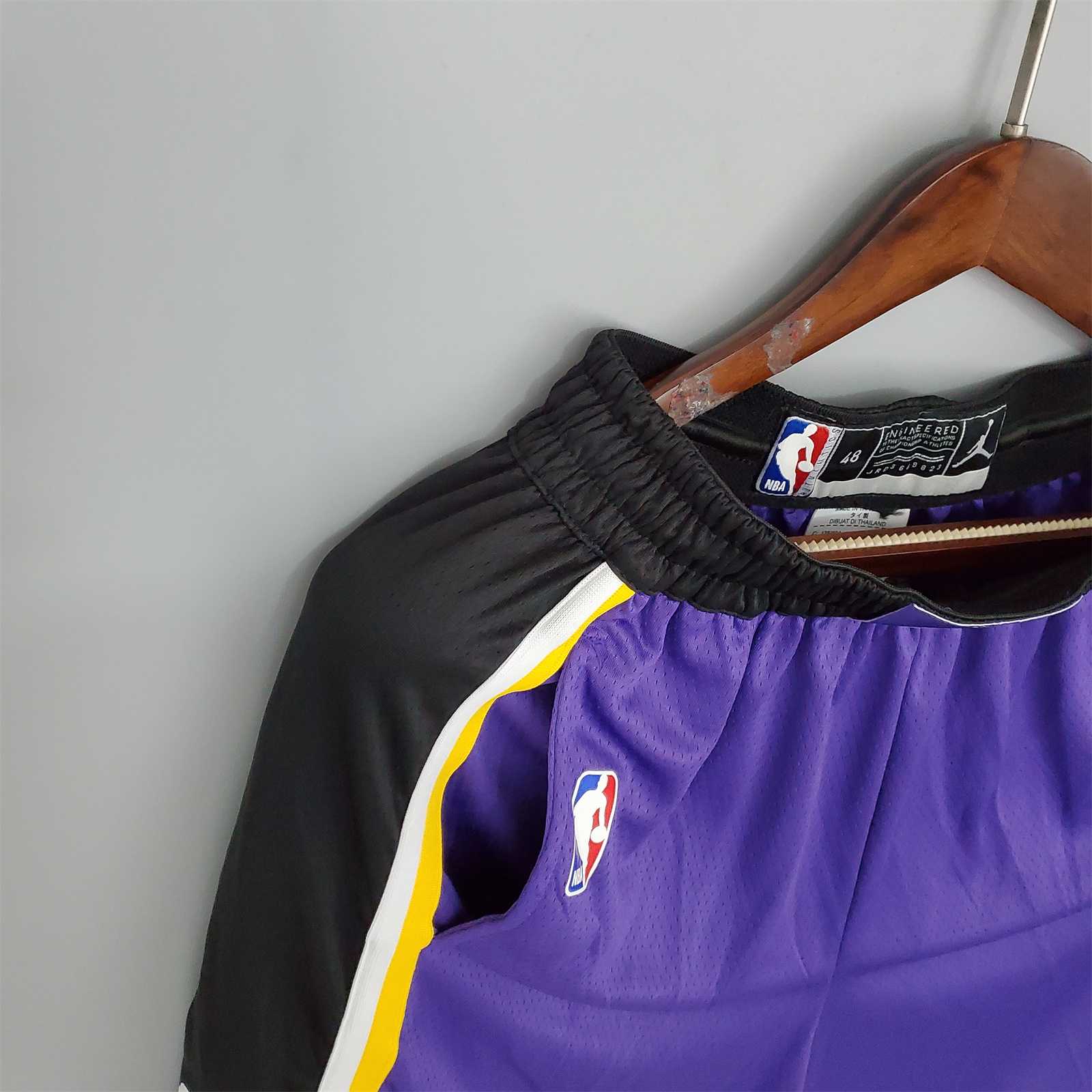 Lakers Purple Black Side NBA Shorts