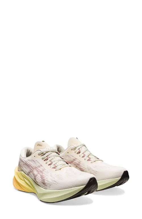 ASICS Novablast 3 Running Shoe in White/Dive Blue