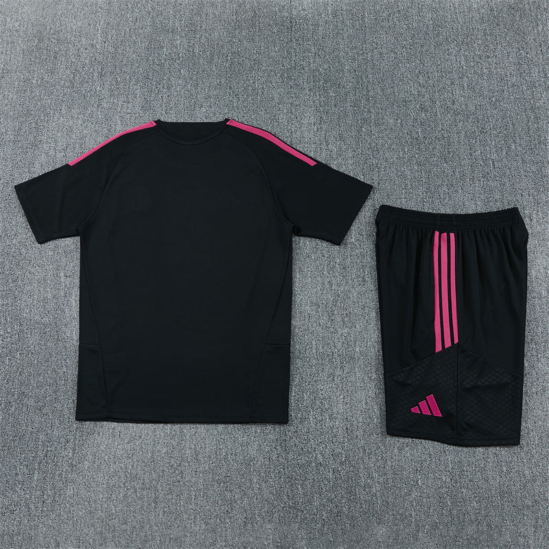 26-27 Season Real Madrid Red-Black Color Football Training Suit