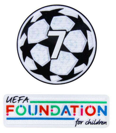 26-27 UCL Starball 7 Times Winner + UEFA Foundation Patch Set