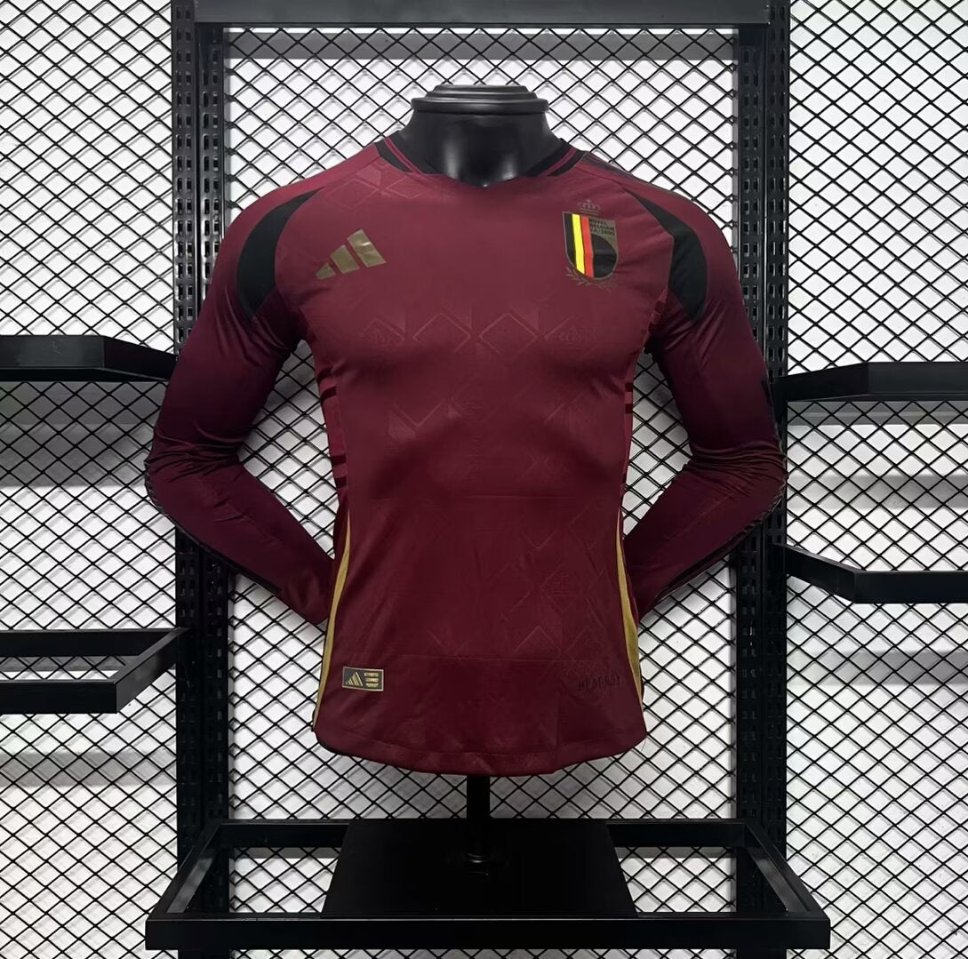 24-25 Belgium home long sleeve player version jersey tm