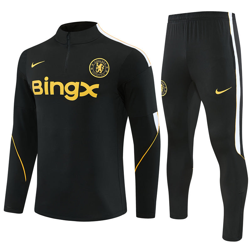 26-27 Season Chelsea Black Color Football Sweater Set