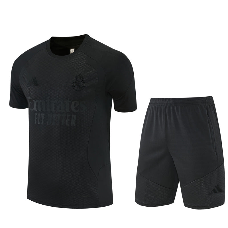 26-27 Season Real Madrid Full-Black Color Football Training Suit