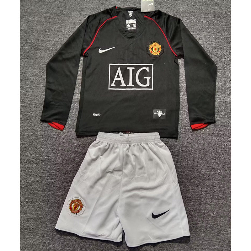 07-08 MANCHESTER UNITED  away retro long sleeve kid kit tm