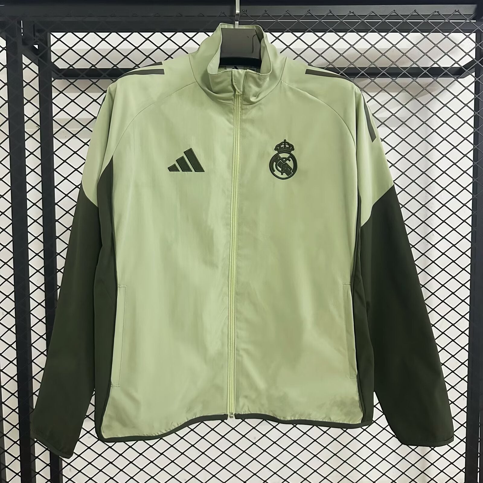 Real Madrid 25-26 green windbreaker jacket