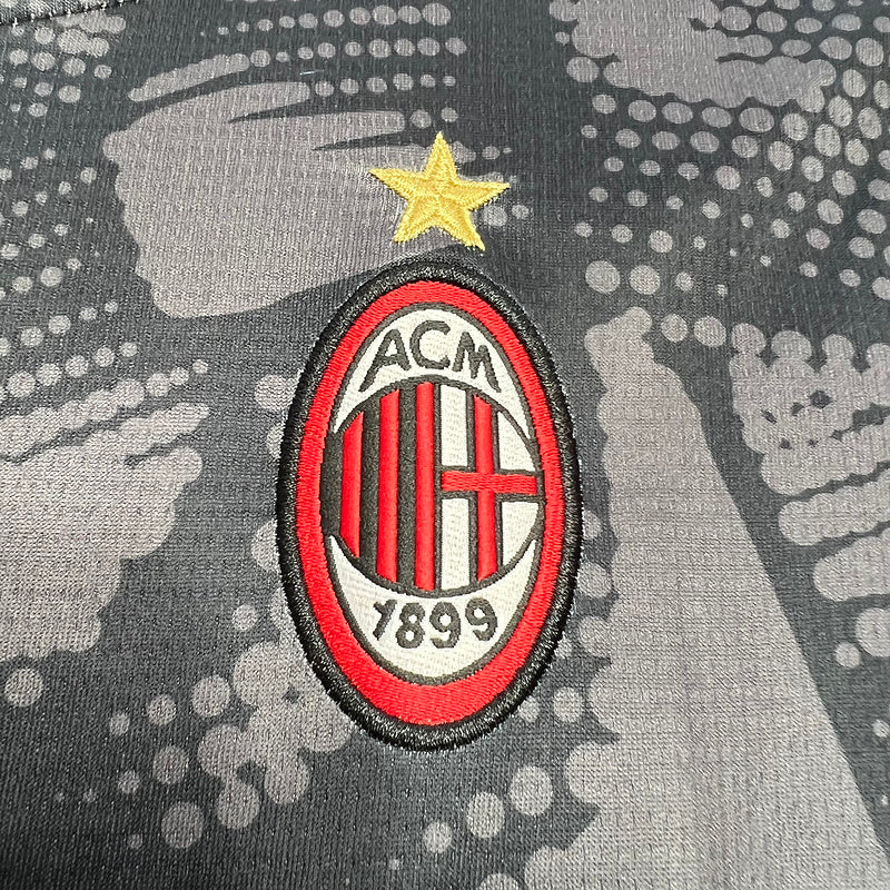 24-25 AC Milan black goalkeeper kid kit