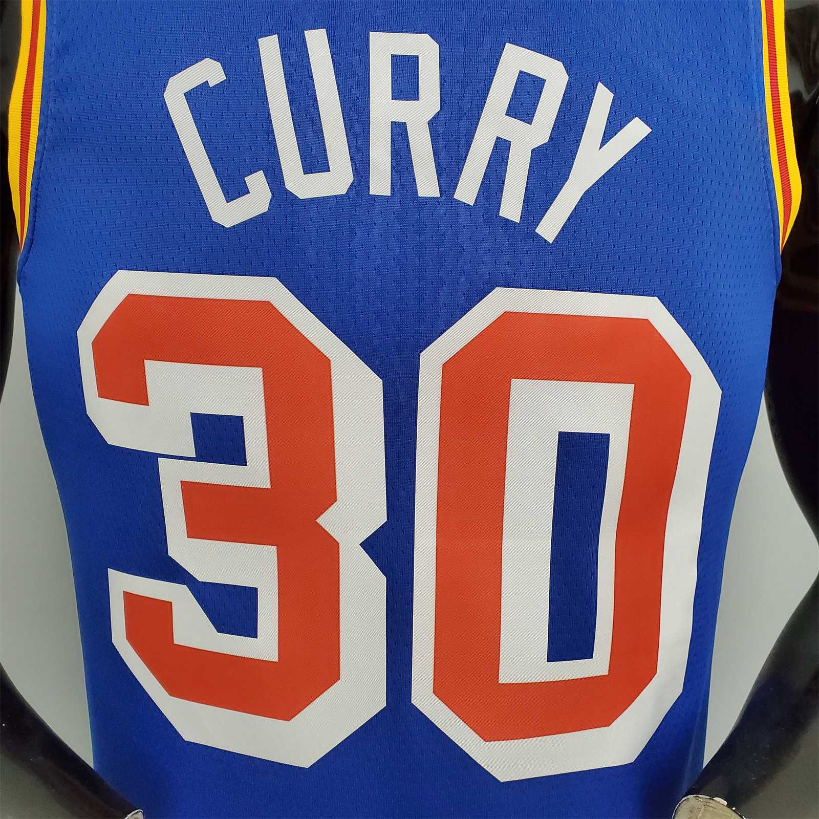 75th Anniversary Curry #30 Warriors Retro Blue tm