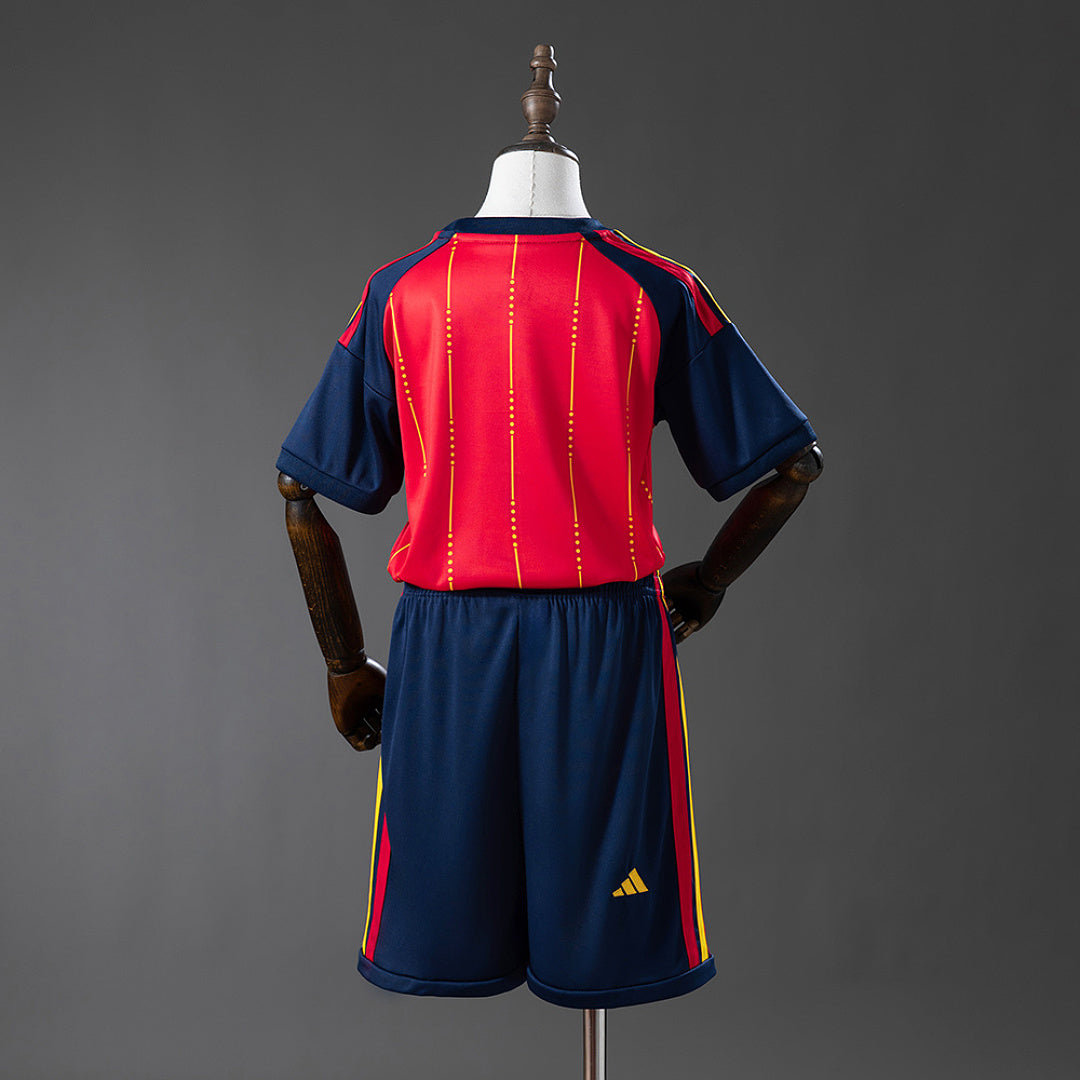 Spain 2026 Home 2-Star Champion Edition Kids Kit Jersey