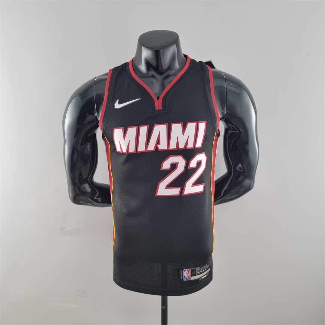 75th Anniversary Miami Heat BUTLER#22 black NBA Jersey