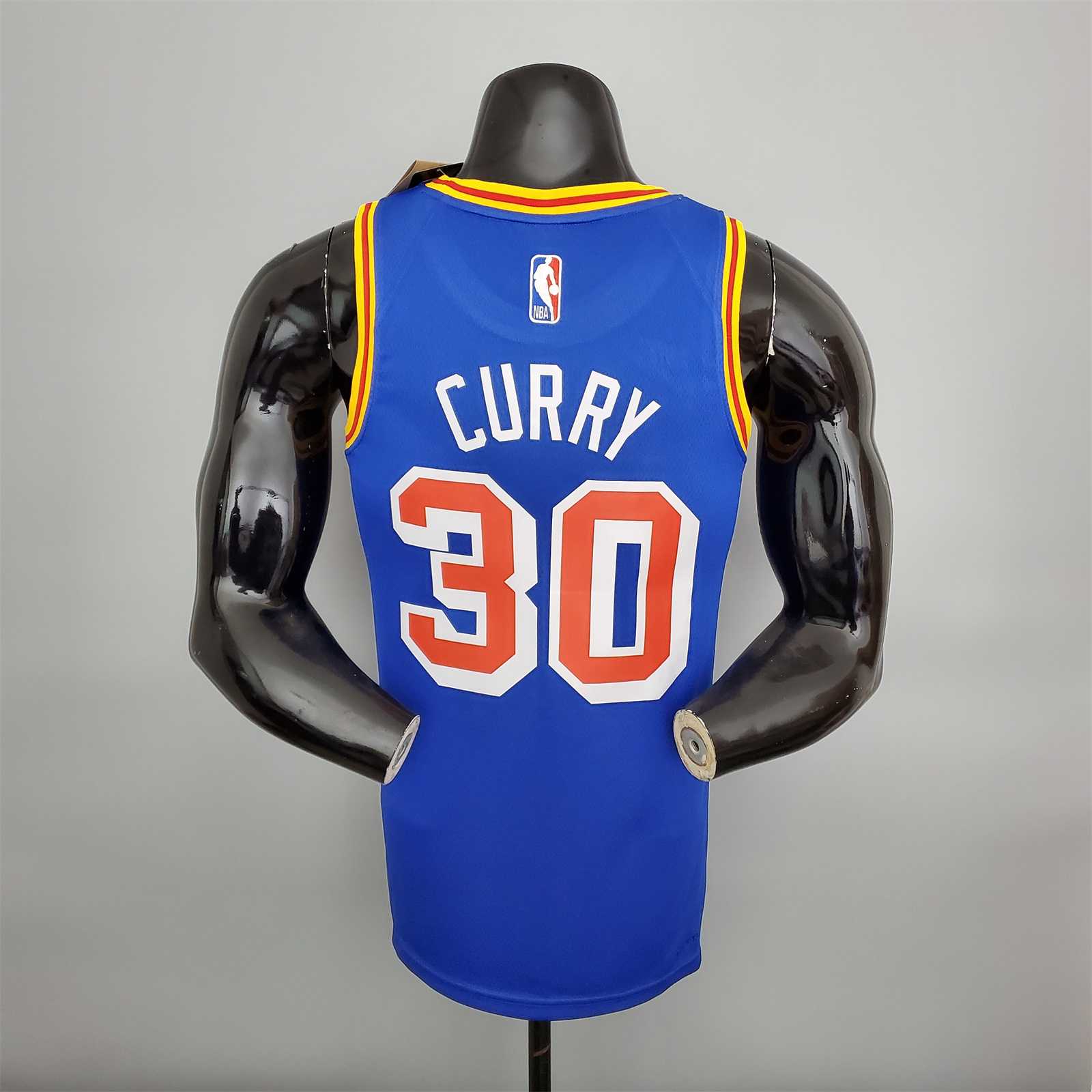 75th Anniversary Curry #30 Warriors Retro Blue tm