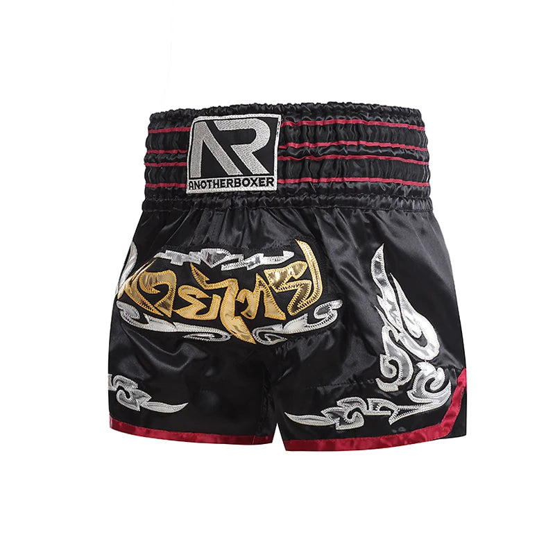 Muay Thai Shorts Boxeo Men Women Kids Kick Boxing Tiger MMa (Size: M)