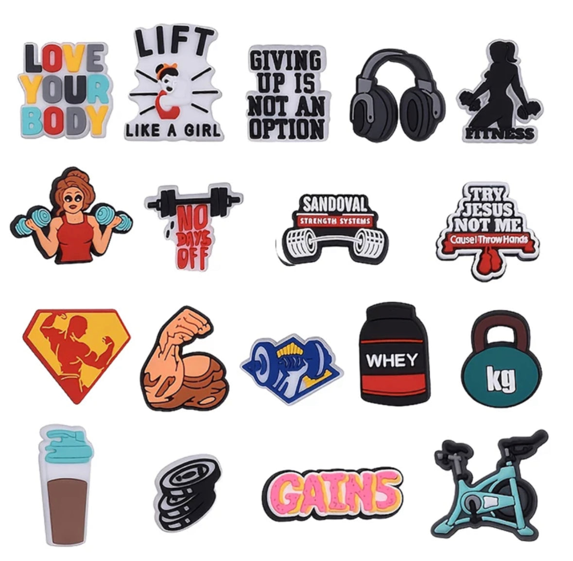 gym pins 18 pcs