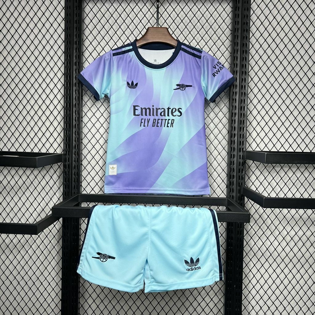 Arsenal FC 2024/25 ~ Violet and Blue Kids Kit tm