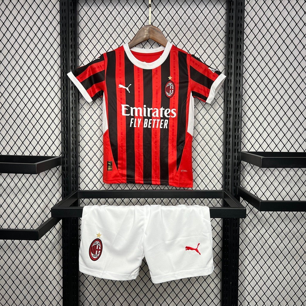 AC Milan 2024/25 ~ Black and Red Kids Kit tm
