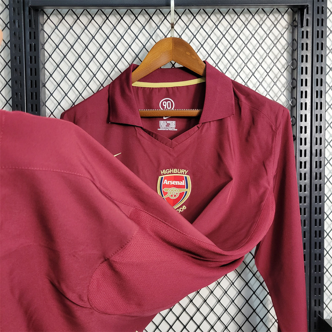 arsenal home long sleeve 2004/2005 retro tm