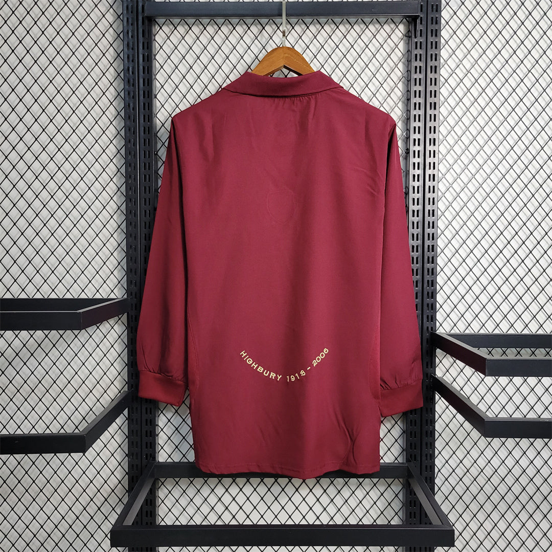 arsenal home long sleeve 2004/2005 retro tm
