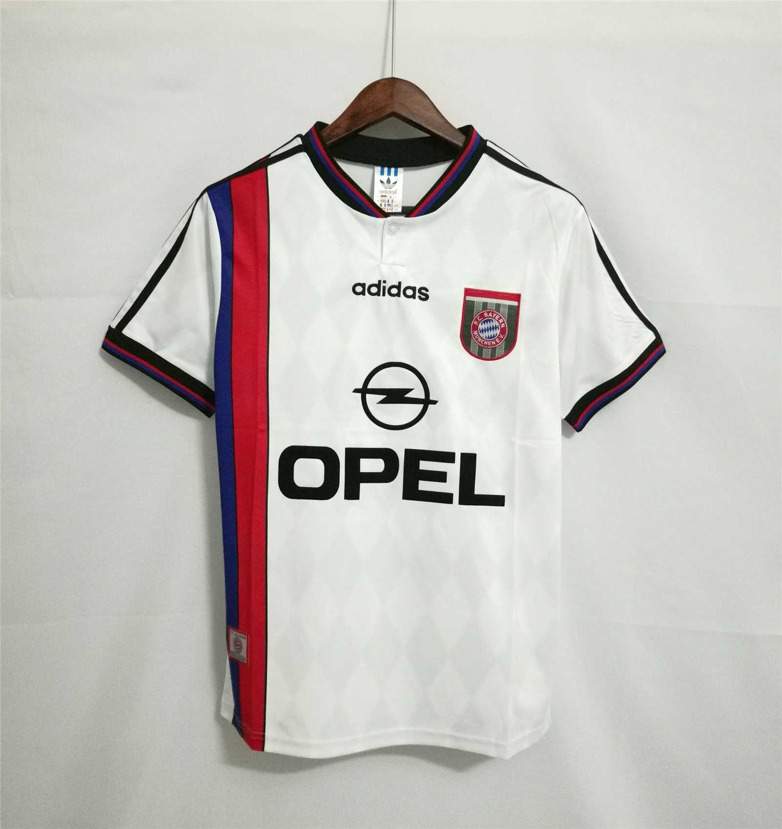 bayern munich retro white away 1995/1996 tm