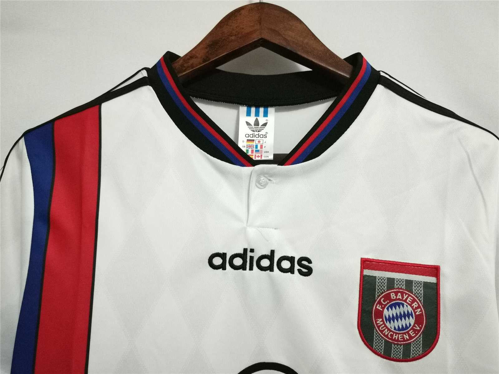 bayern munich retro white away 1995/1996 tm