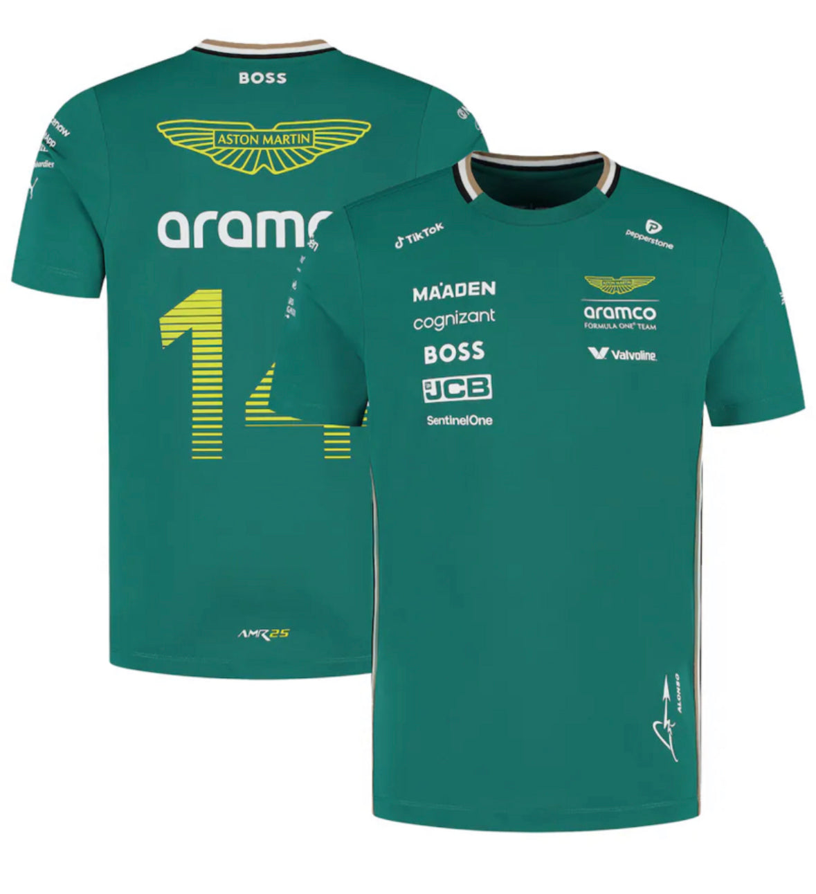 2025 (Aston Martin) green #14 rugby jersey