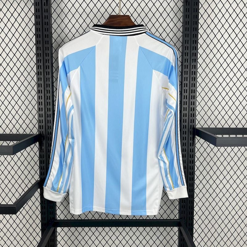 Argentina Home Retro Long Sleeve Jersey 2006 tm