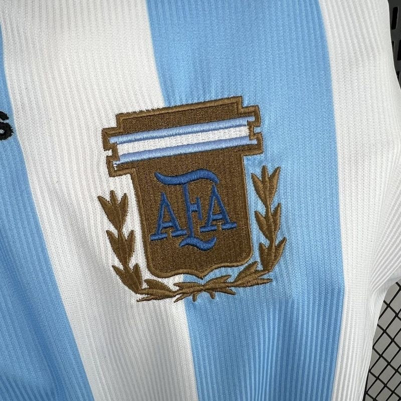 Argentina Home Retro Long Sleeve Jersey 2006 tm