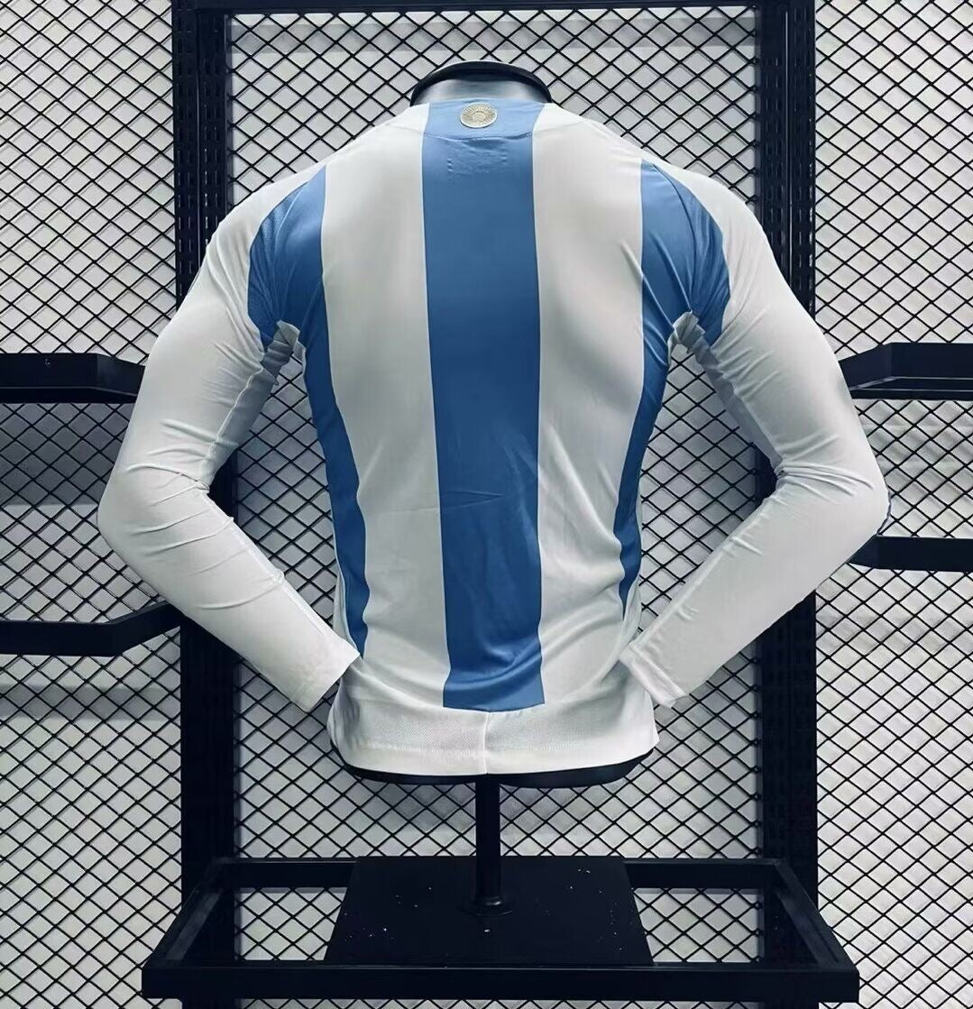 Argentina home long sleeve player version jersey 2024 tm
