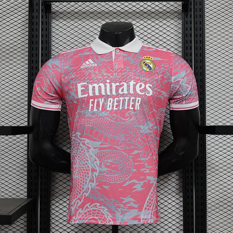 REAL MADRID PINK DRAGON PLAYER VERSION JERSEY 2024/2025 tm