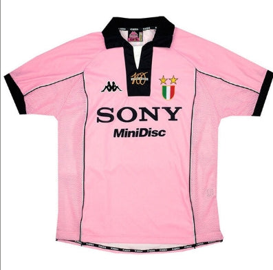 1997-1998 Juventus Centenary Pink Retro Jersey Shirt