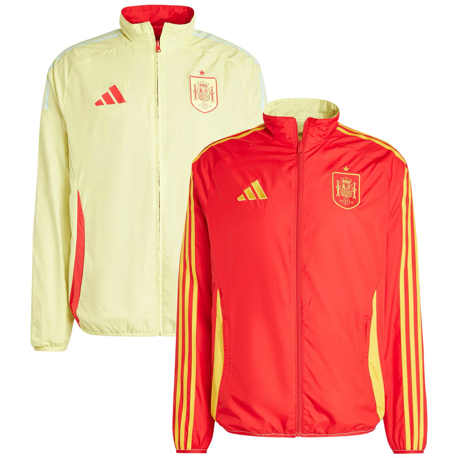 Red/Yellow Spain National Team Reversible Anthem Full-Zip Jacket JK