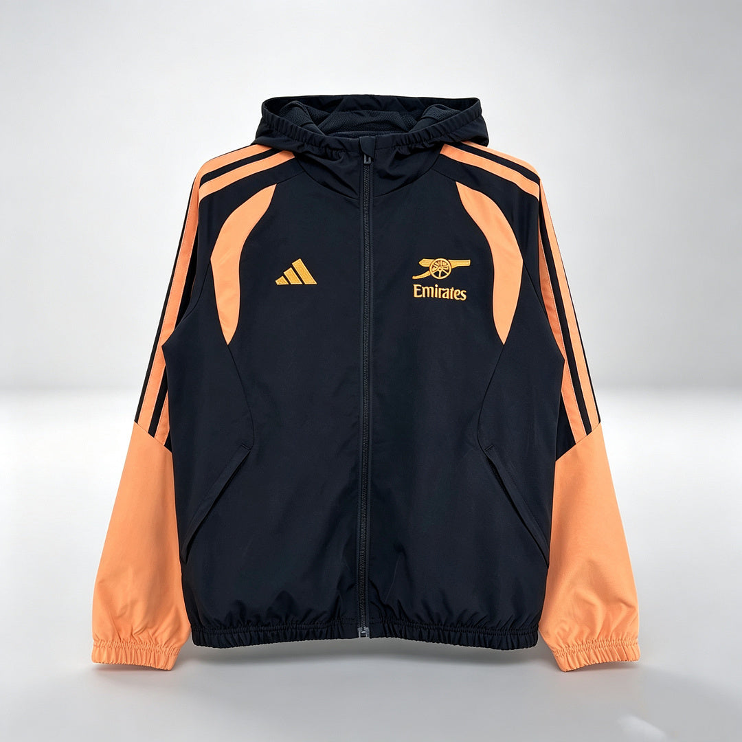 Arsenal 2026/27 Black Windbreaker Jacket