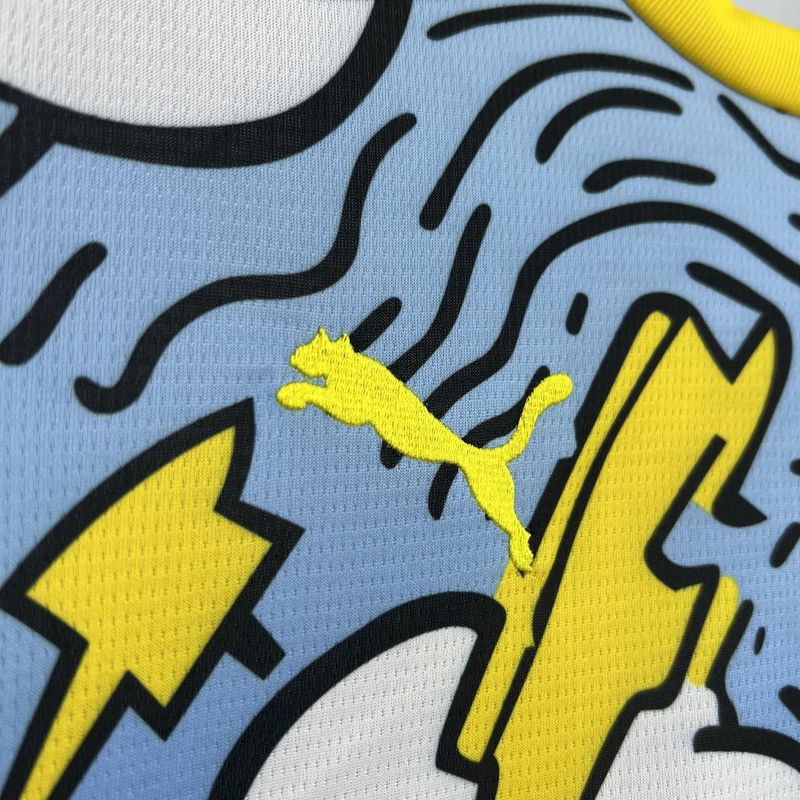 25-26 MANCHESTER CITY  Concept version blue and white Jersey