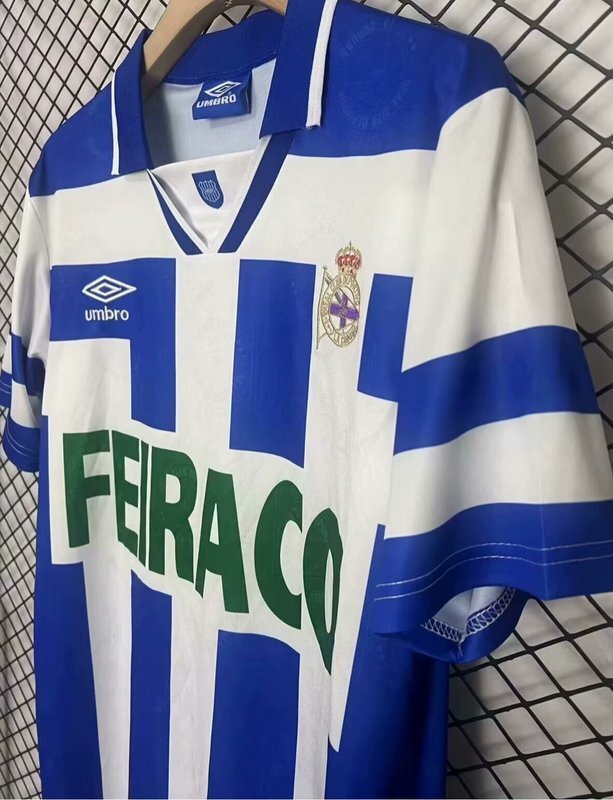 94-95 Deportivo de La Coruna home Retro soccer jersey
