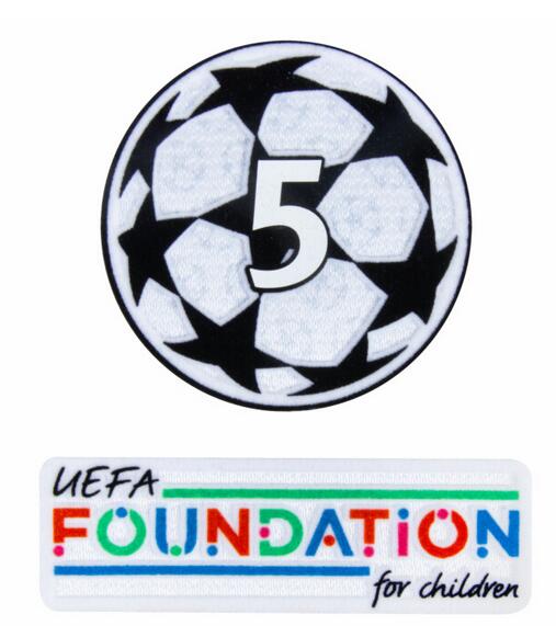 26-27 UCL Starball 5 Times Winner + UEFA Foundation Patch Set