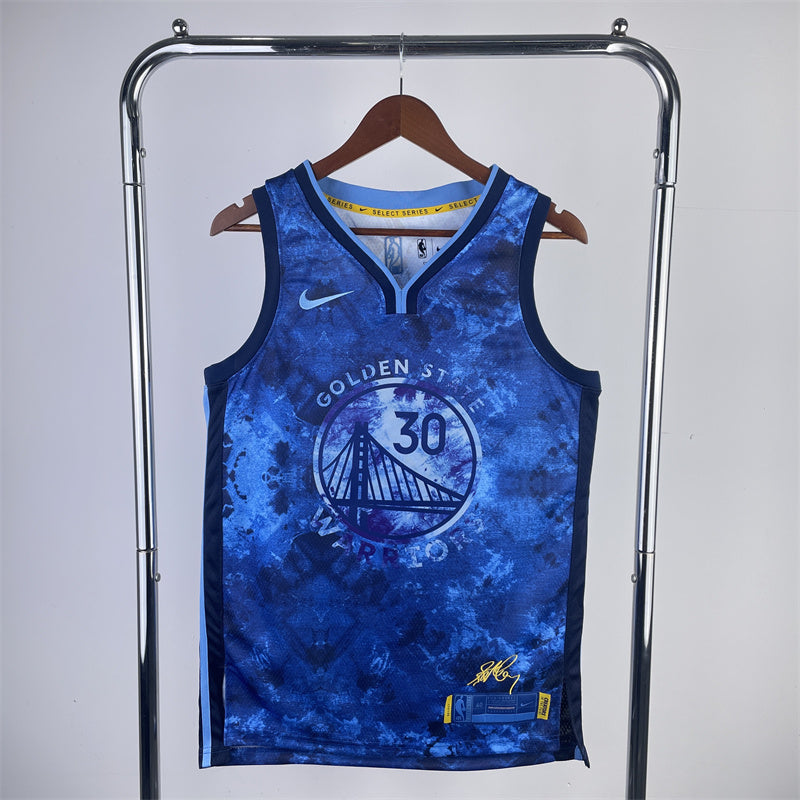 2023 Worriors Blue Honor Edition Curry 30 Honor Edition NBA