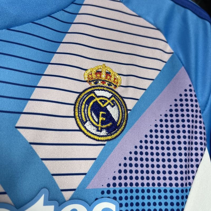 24-25 REAL MADRID blue goalkeeper kid kit