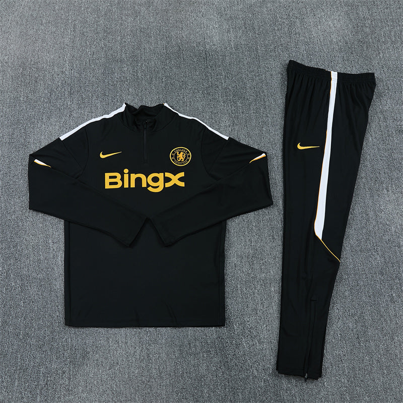 26-27 Season Chelsea Black Color Football Sweater Set