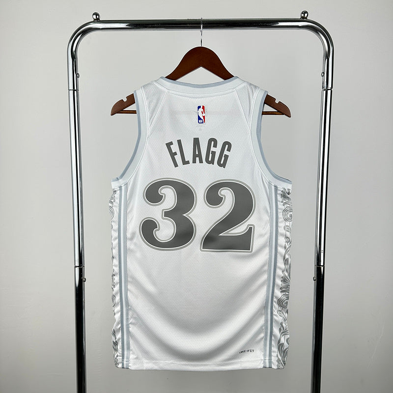 Dallas Mavericks 2025 City Edition White FLAGG #32