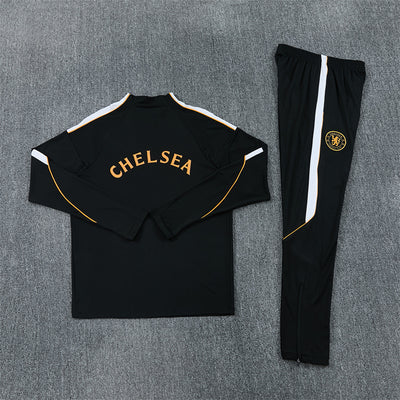 26-27 Season Chelsea Black Color Football Sweater Set
