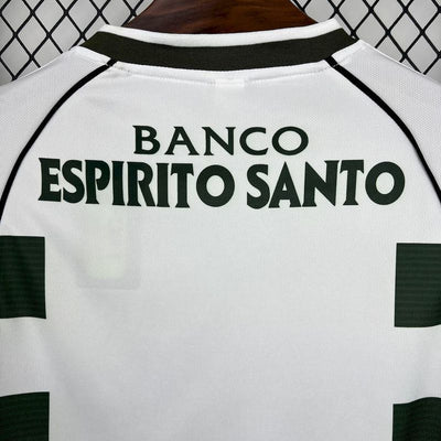 02-03 Sporting Lisbon home long sleeve retro Jersey