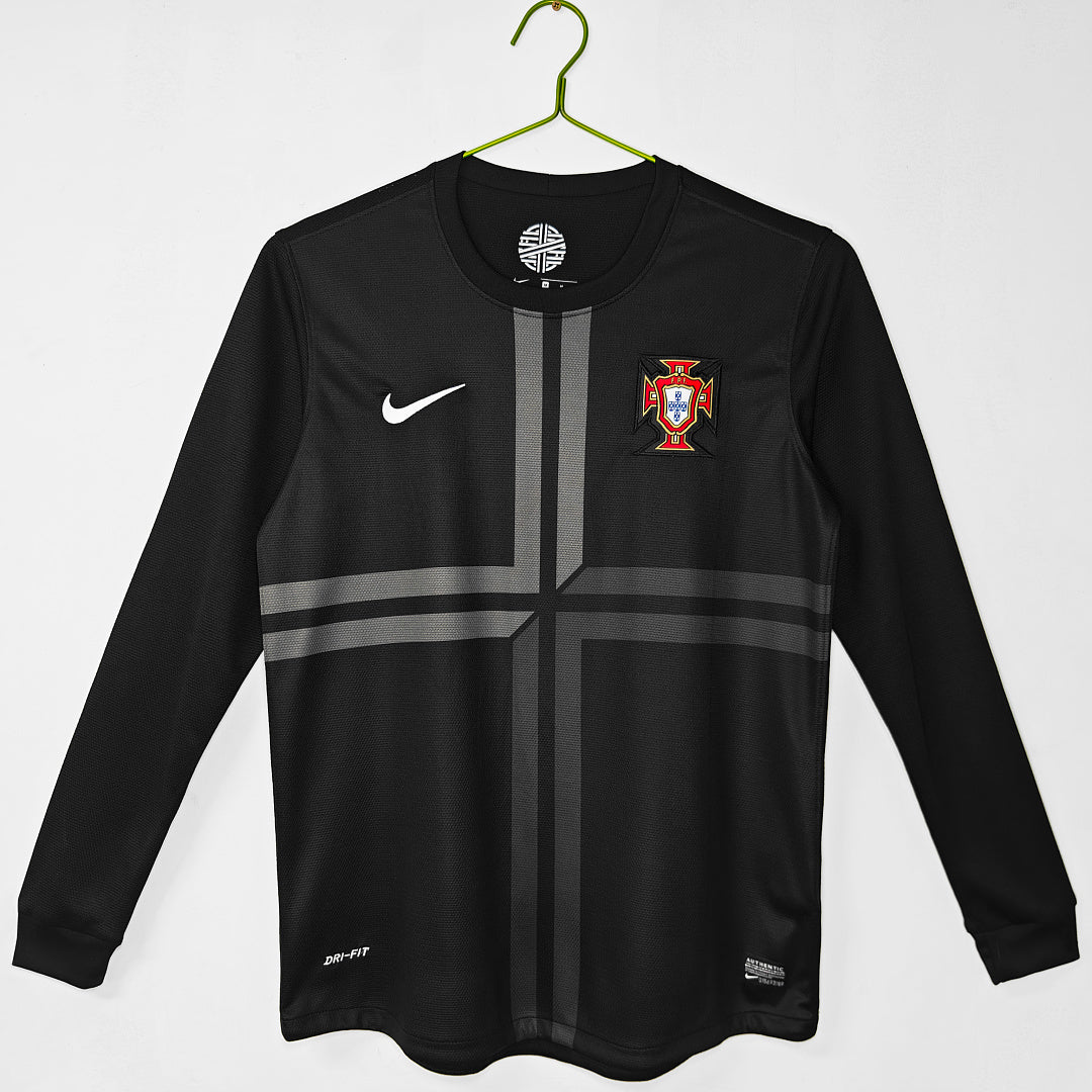 Retro Portugal 2012 Away Black Long sleeve