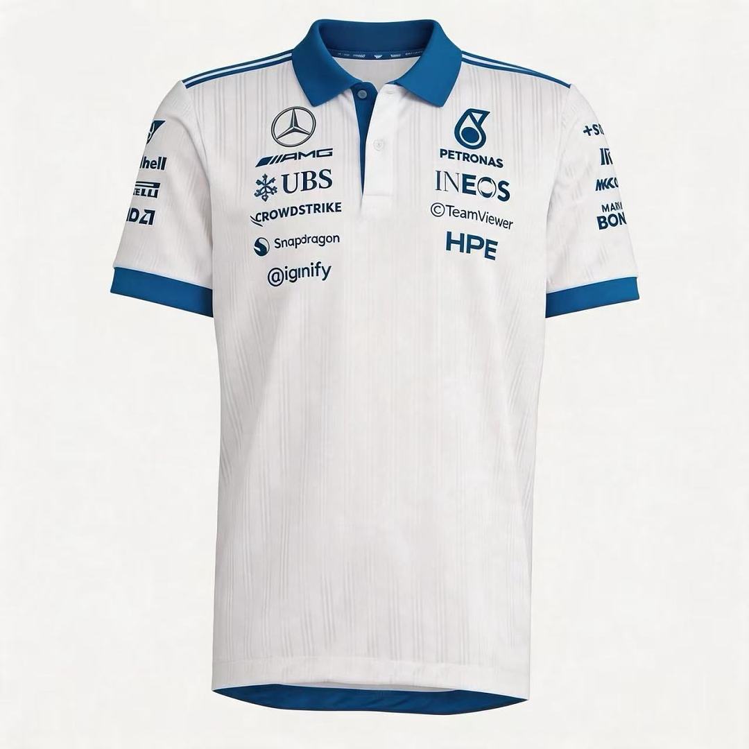 Mercedes 2026 White POLO F1 Jersey