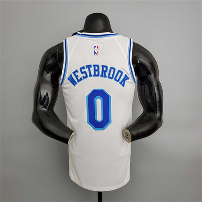 Lakers Westbrook#0 Latin Night (High Head) White