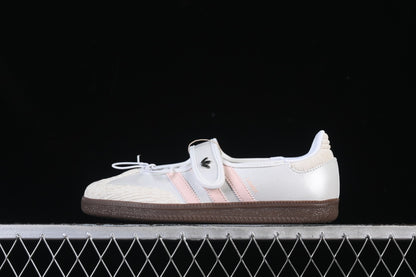 SAMBA JANE LAZY PERSON'S LIFE SHOES WHITE/COFFEE/PINK