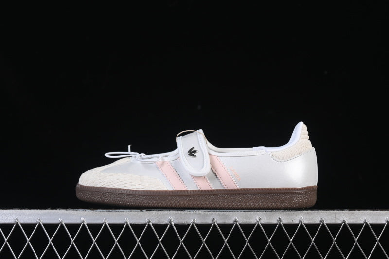 SAMBA JANE LAZY PERSON'S LIFE SHOES WHITE/COFFEE/PINK