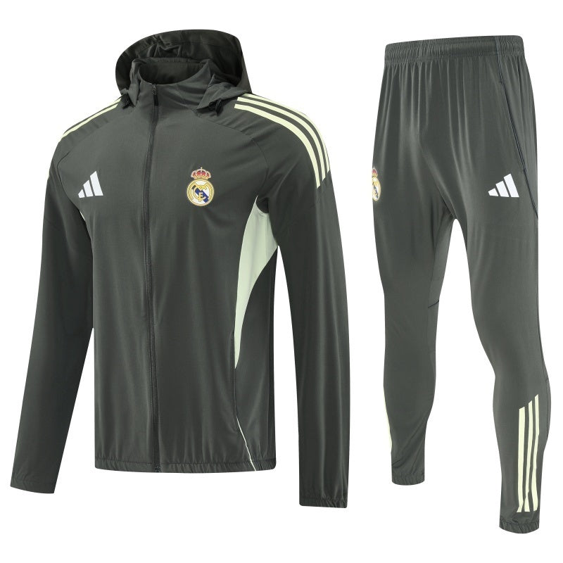 Real Madrid 2025/26 Dark Green Windbreaker suit